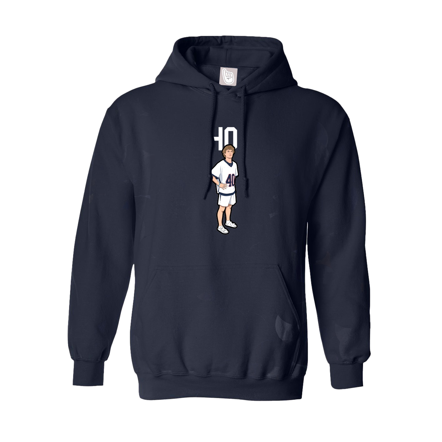 Hoodie — Number Top in Navy
