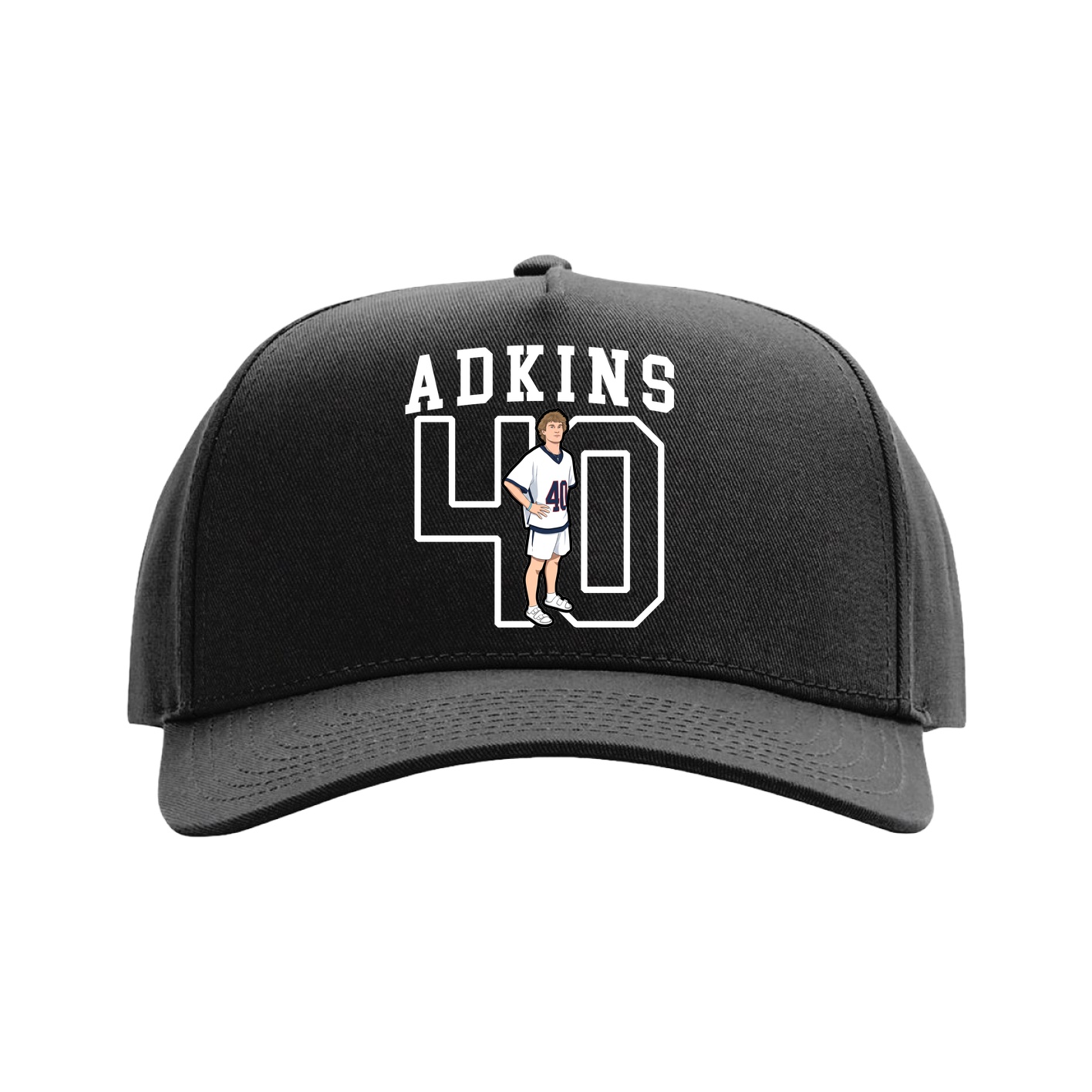 Full Fabric Five-Panel Champ Cap — Shirsey in Black