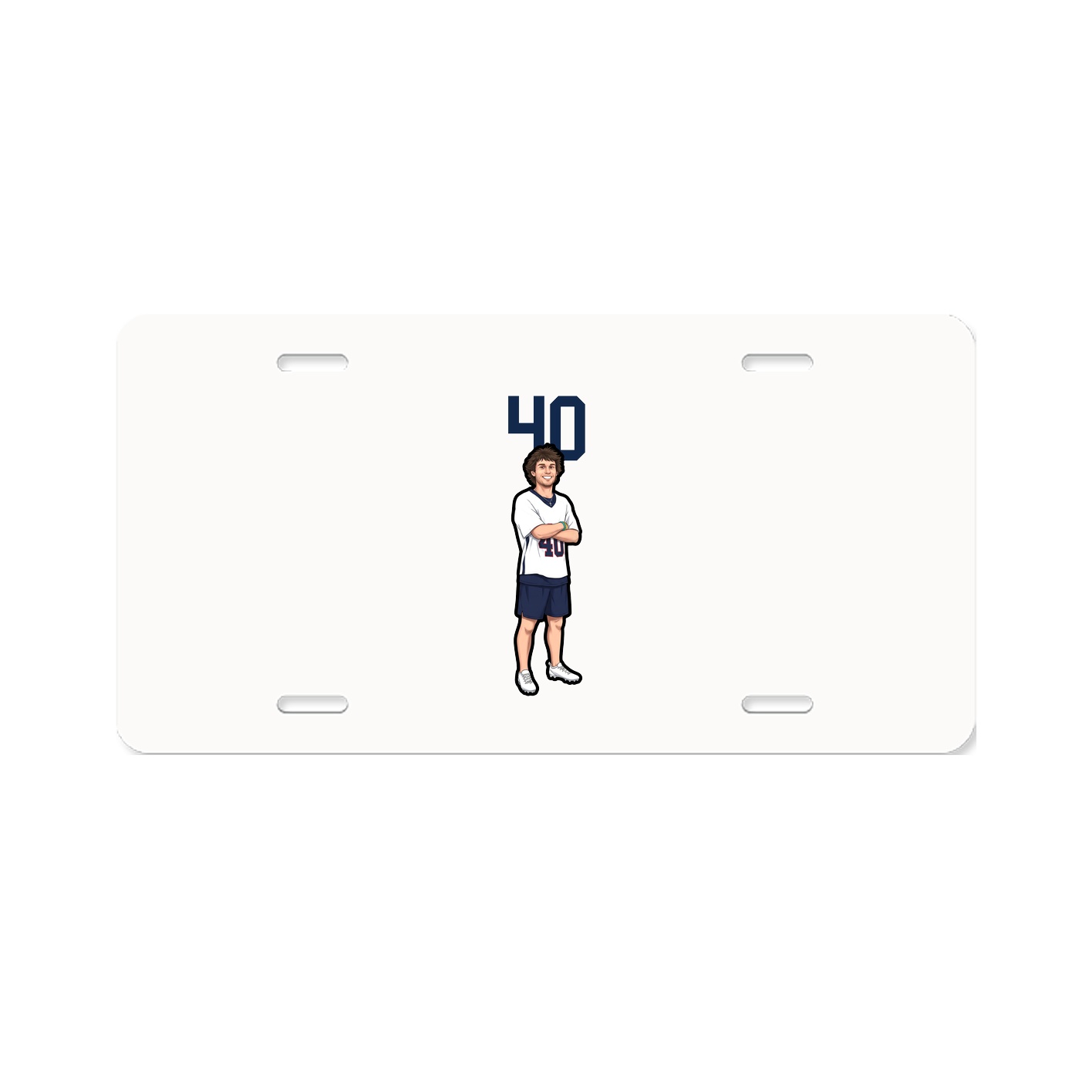 License Plate — Number Top in Classic