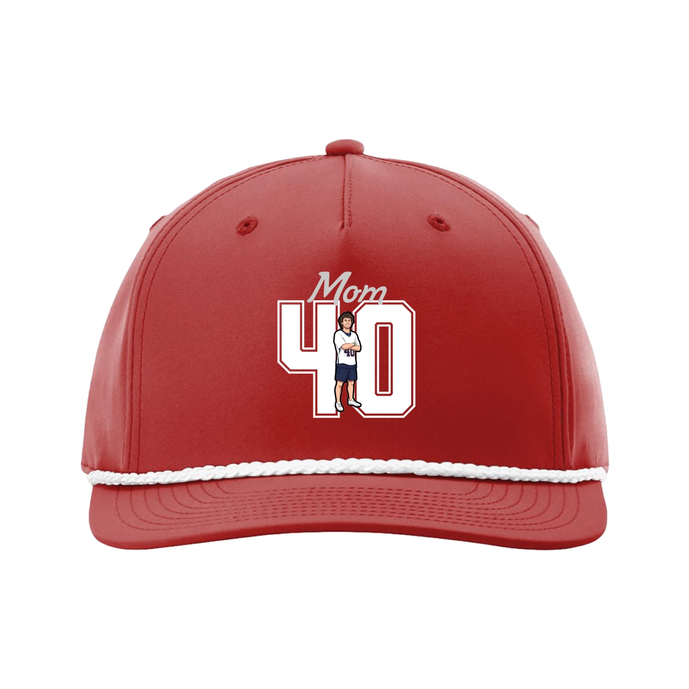 Five-Panel Classic Rope Cap — Mothers Day Shirsey in Red