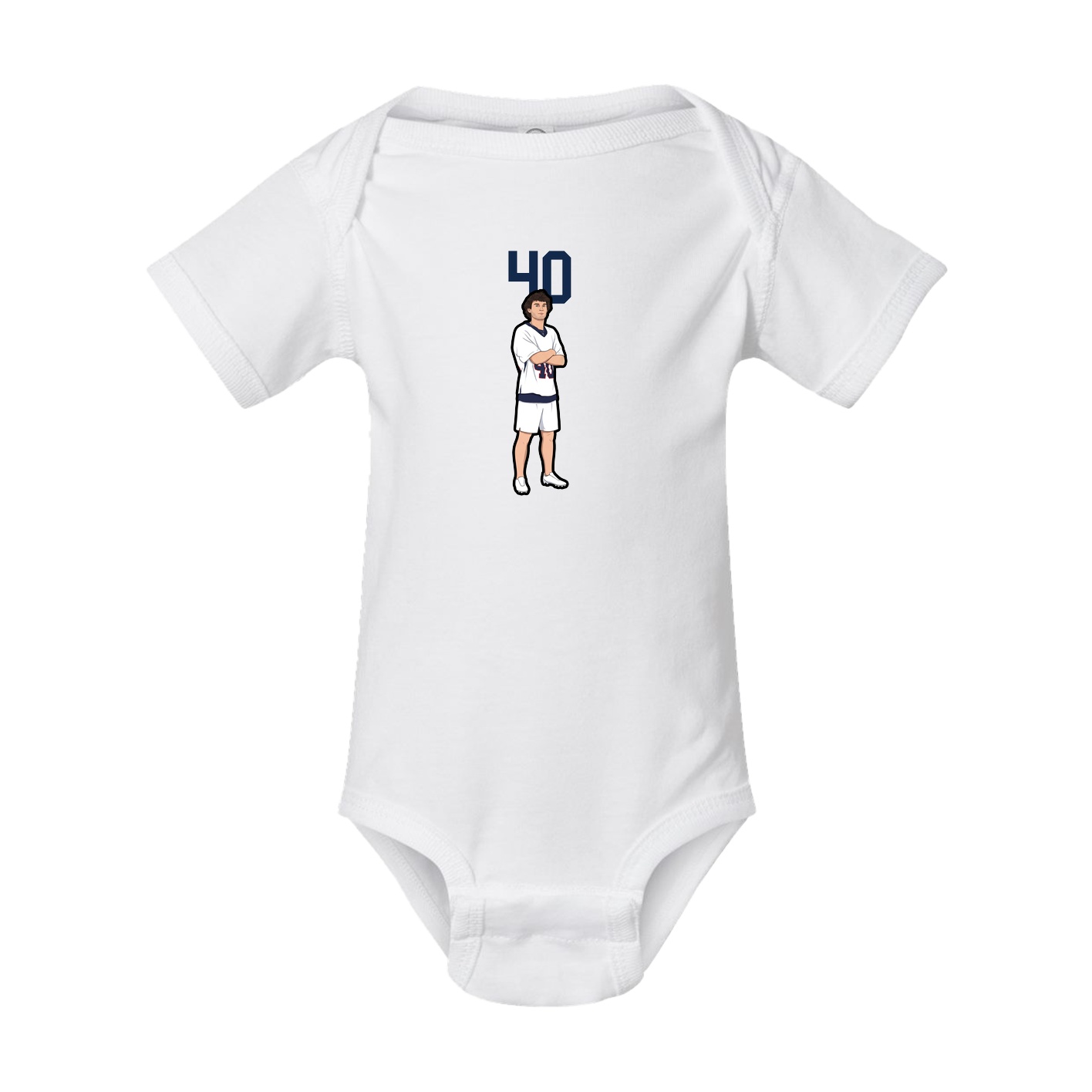 Baby Onesie — Number Top in White