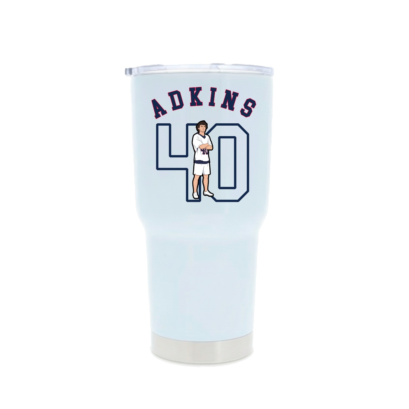 30oz Stainless Steel Tumbler — Shirsey Arch in White