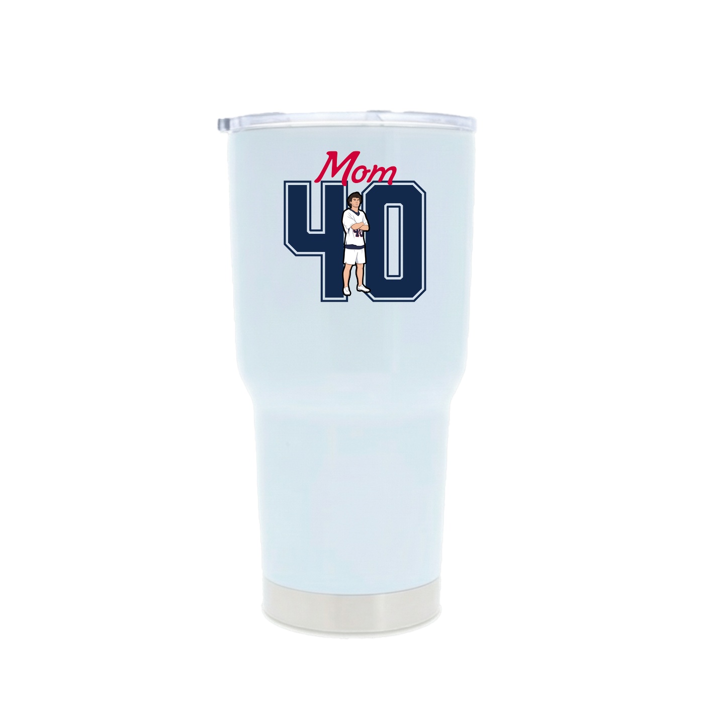 30oz Stainless Steel Tumbler — Mothers Day Shirsey in White