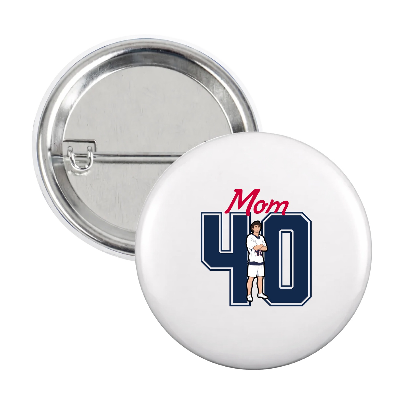 Game Day Button — Mothers Day Shirsey in White