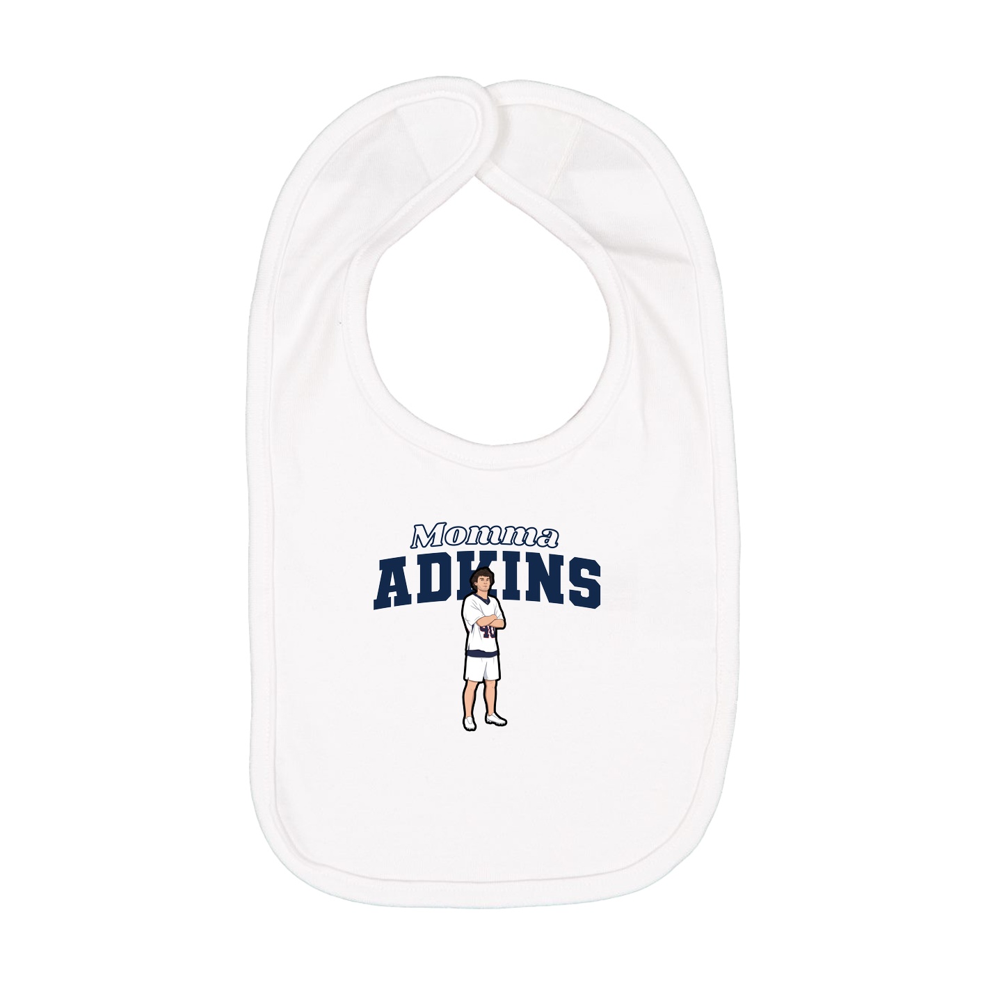 Infant Bib — Mothers Day Block in White