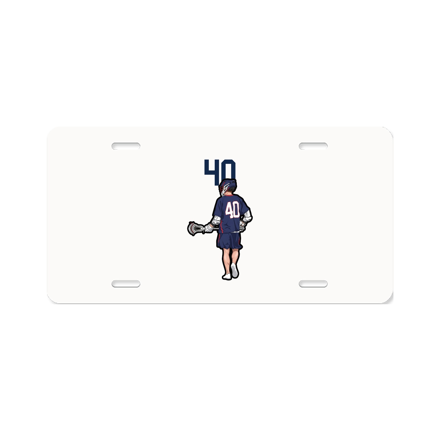 License Plate — Number Top in Classic