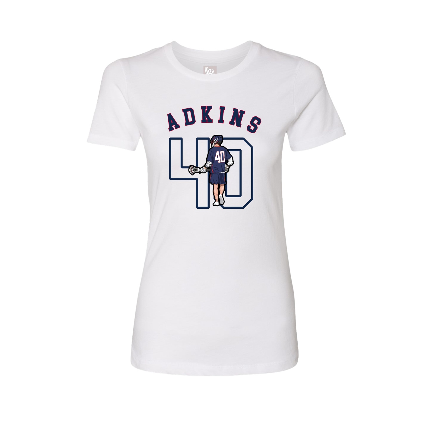 Fitted Women's Tee — Shirsey Arch in White