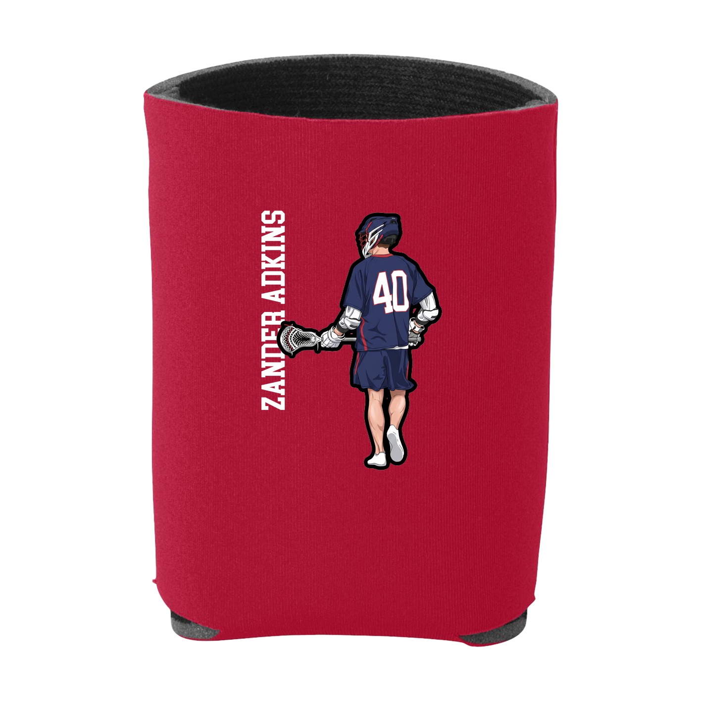 Can Holder — Name Vertical in Red