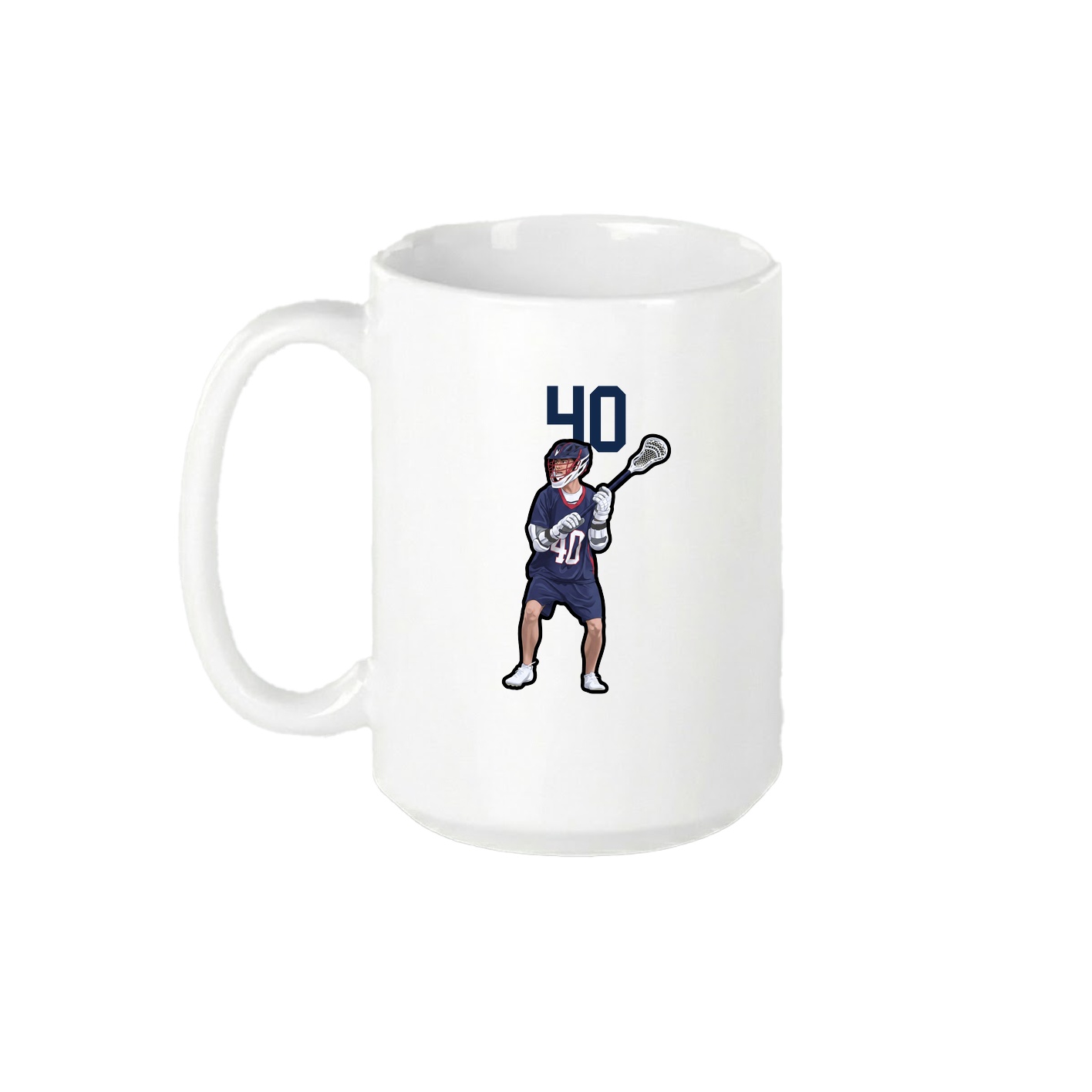 15oz Coffee Mug — Number Top in White