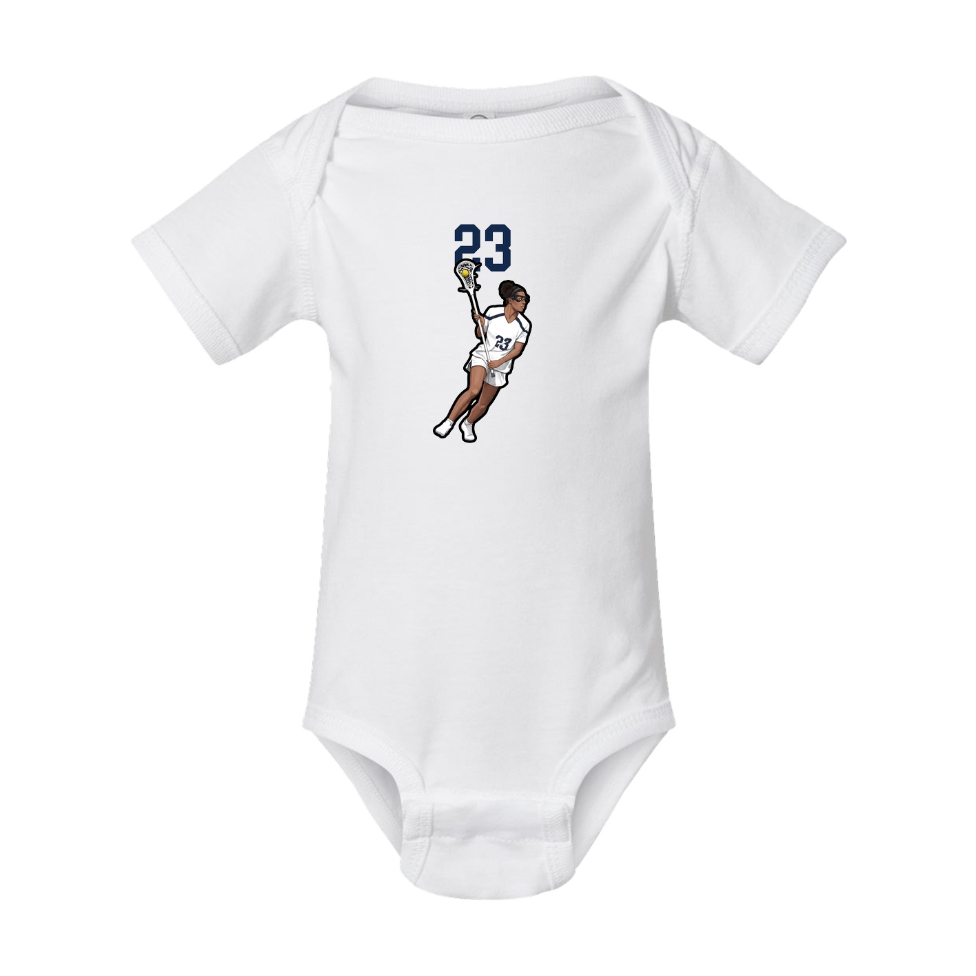 Baby Onesie — Number Top in White