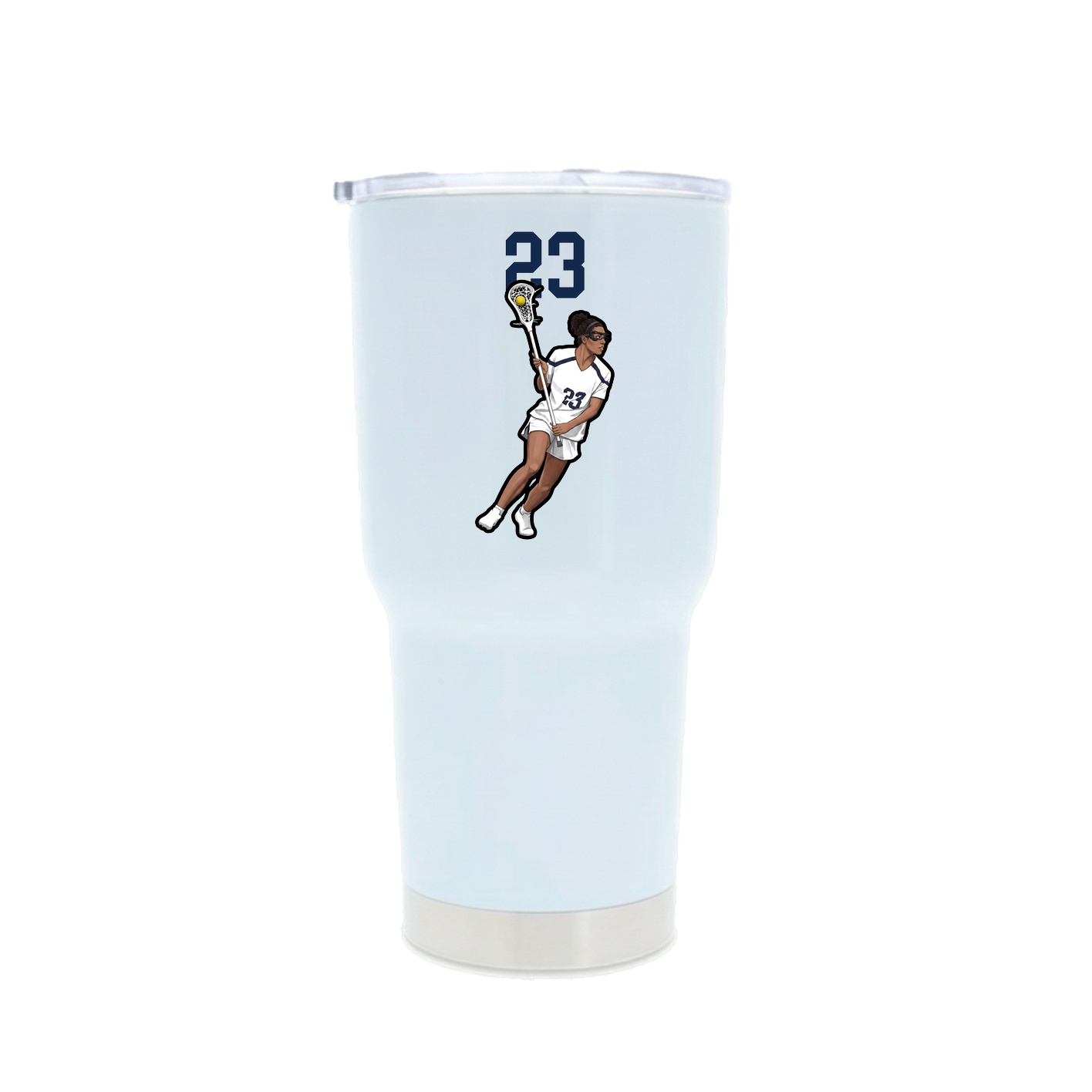 30oz Stainless Steel Tumbler — Number Top in White