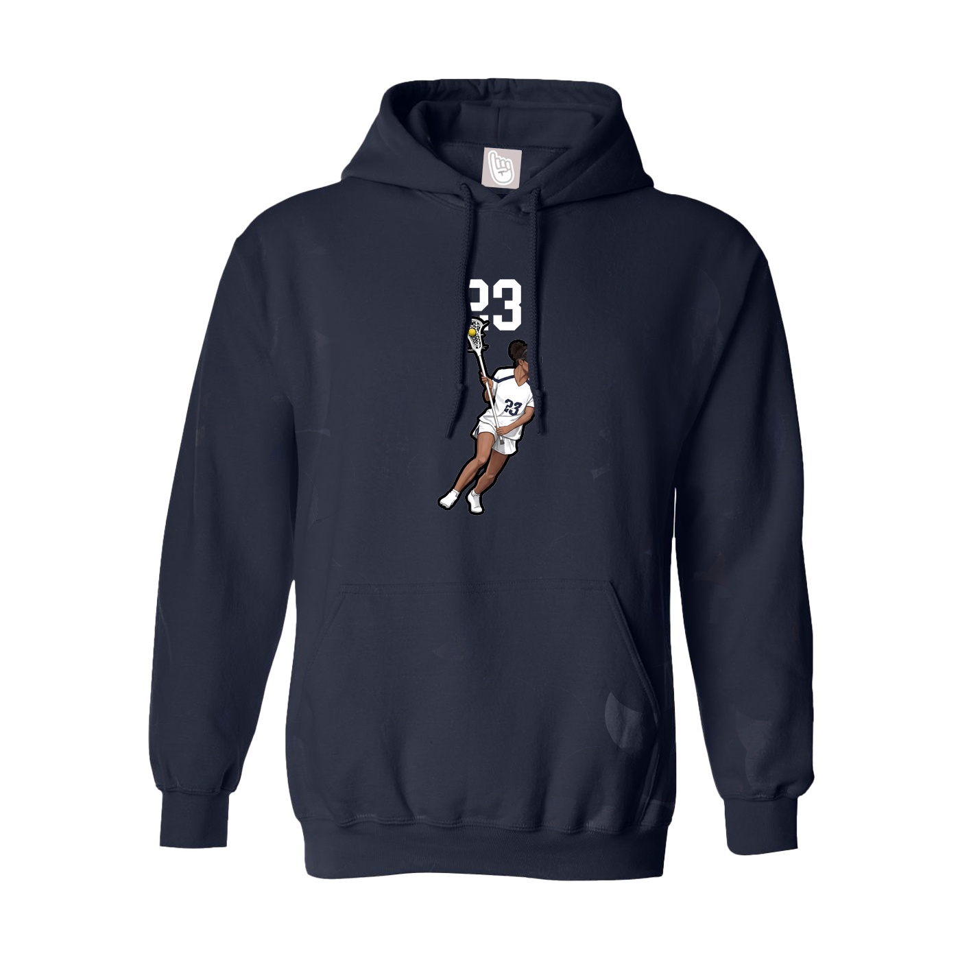 Hoodie — Number Top in Navy