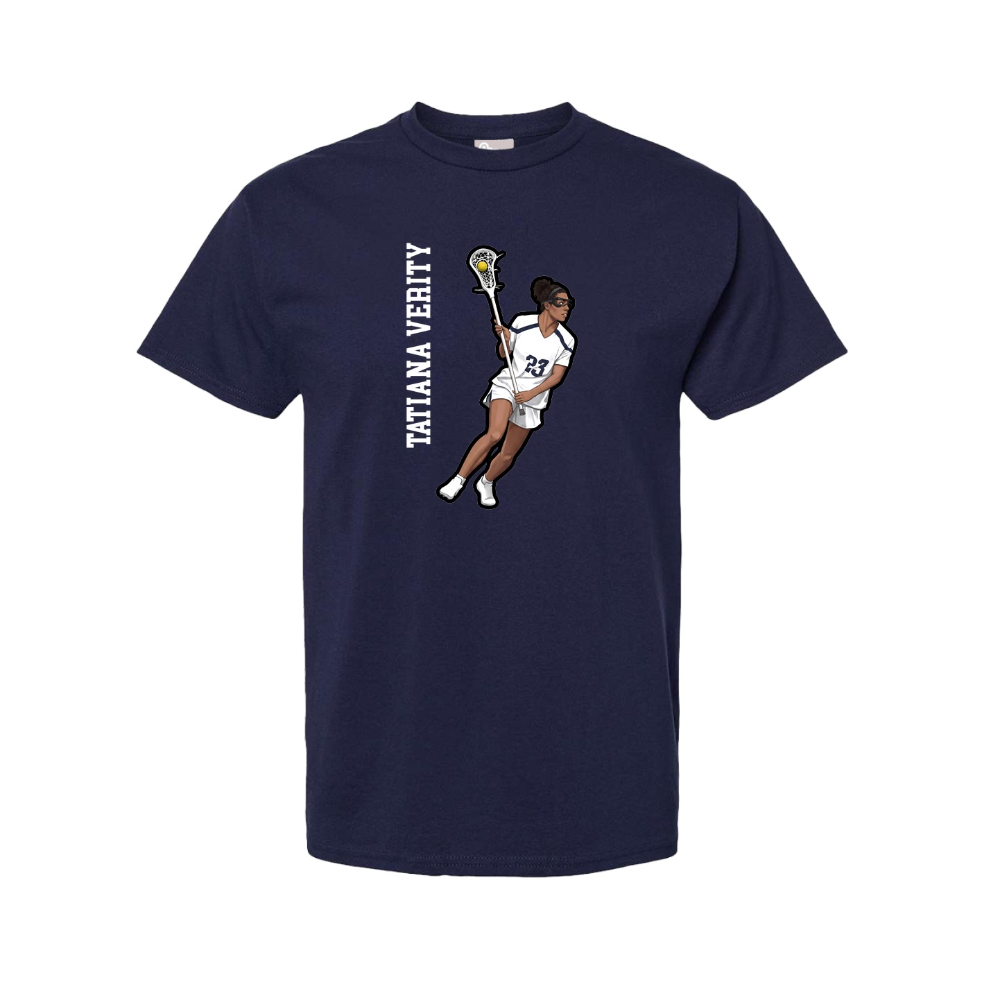 Tee — Name Vertical in Navy