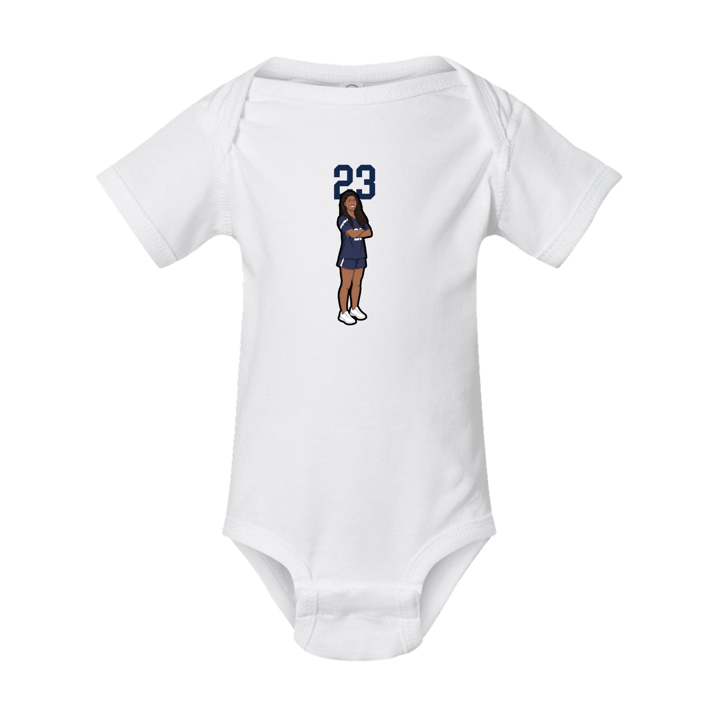 Baby Onesie — Number Top in White