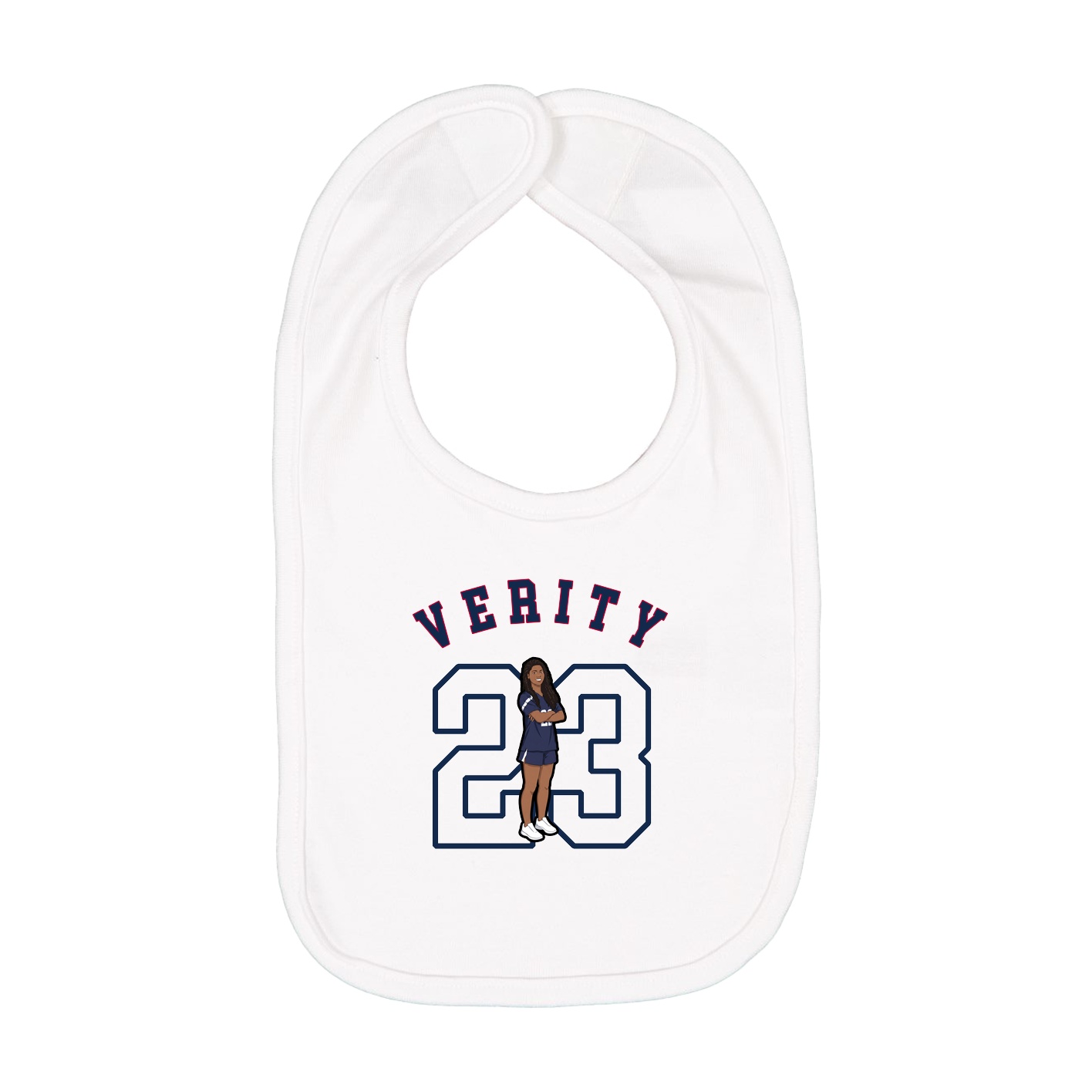 Infant Bib — Shirsey Arch in White