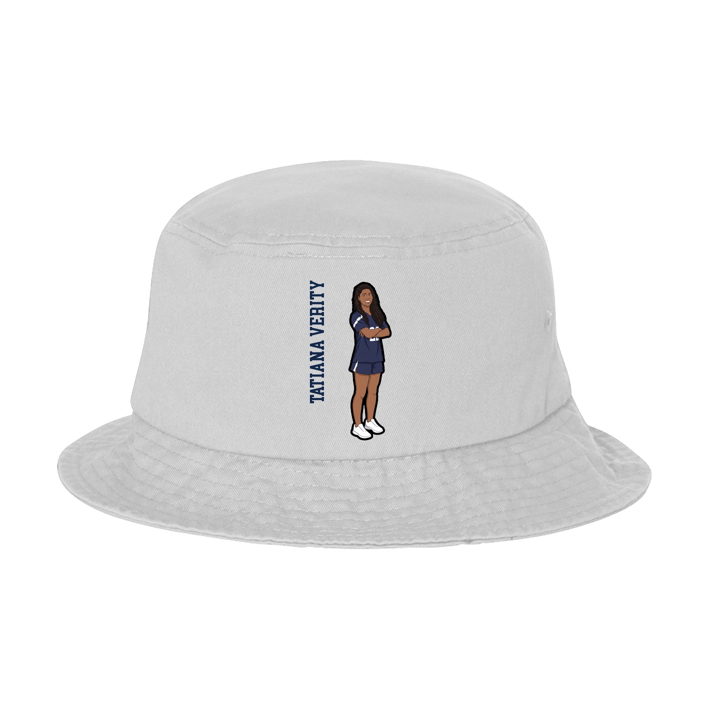 Bucket Cap — Name Vertical in White