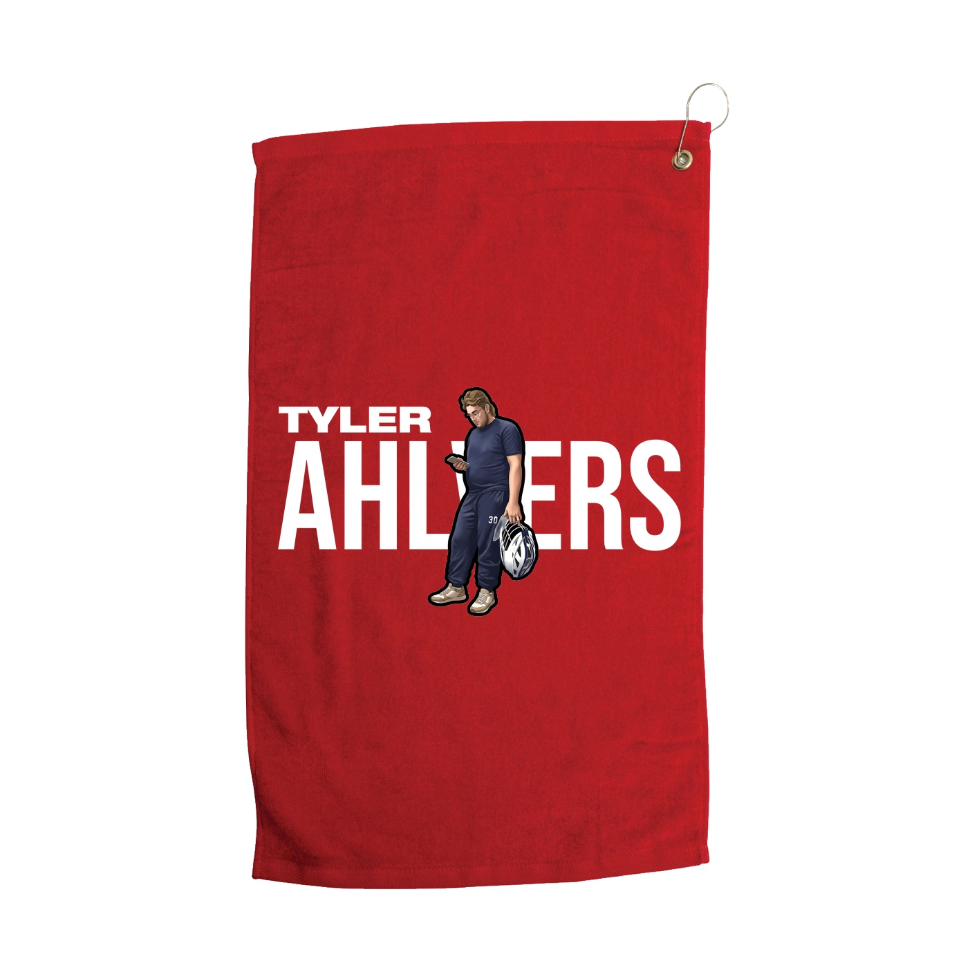 Golf Towel — Player Name in Red