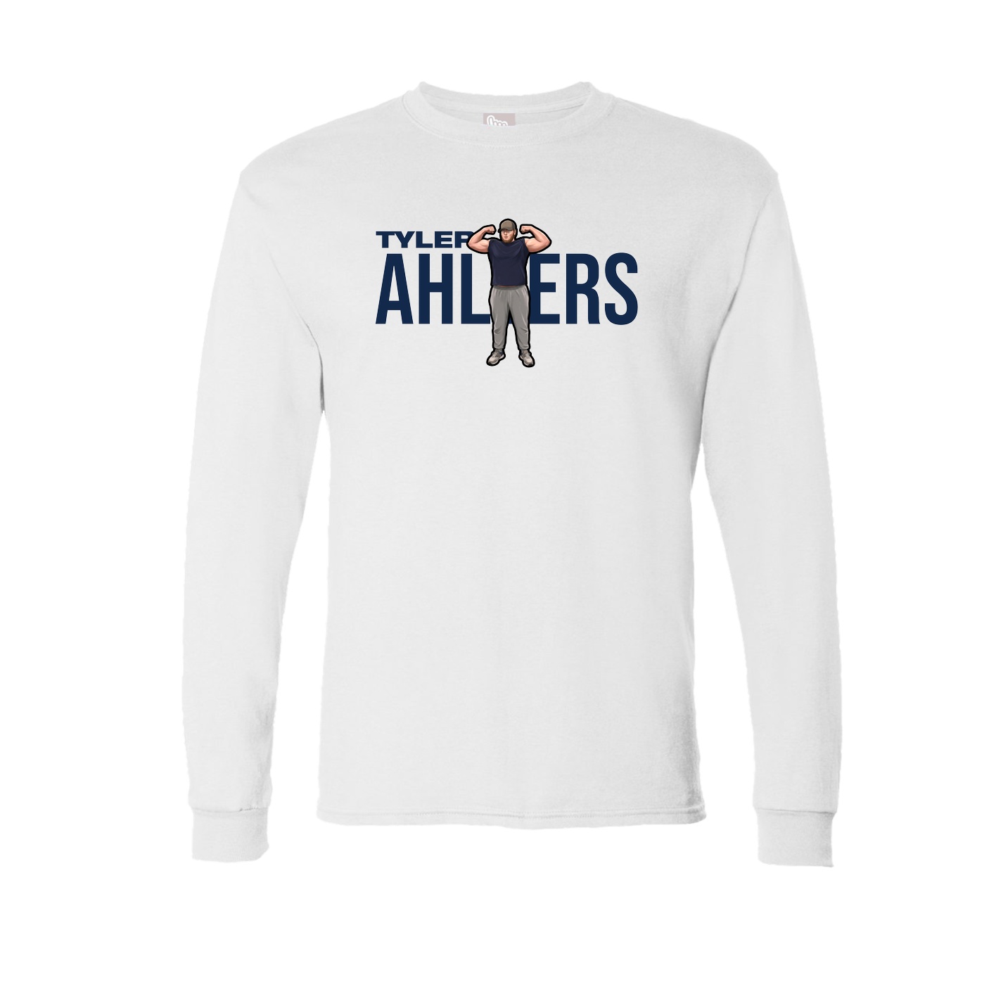 Long Sleeve Tee — Player Name in White