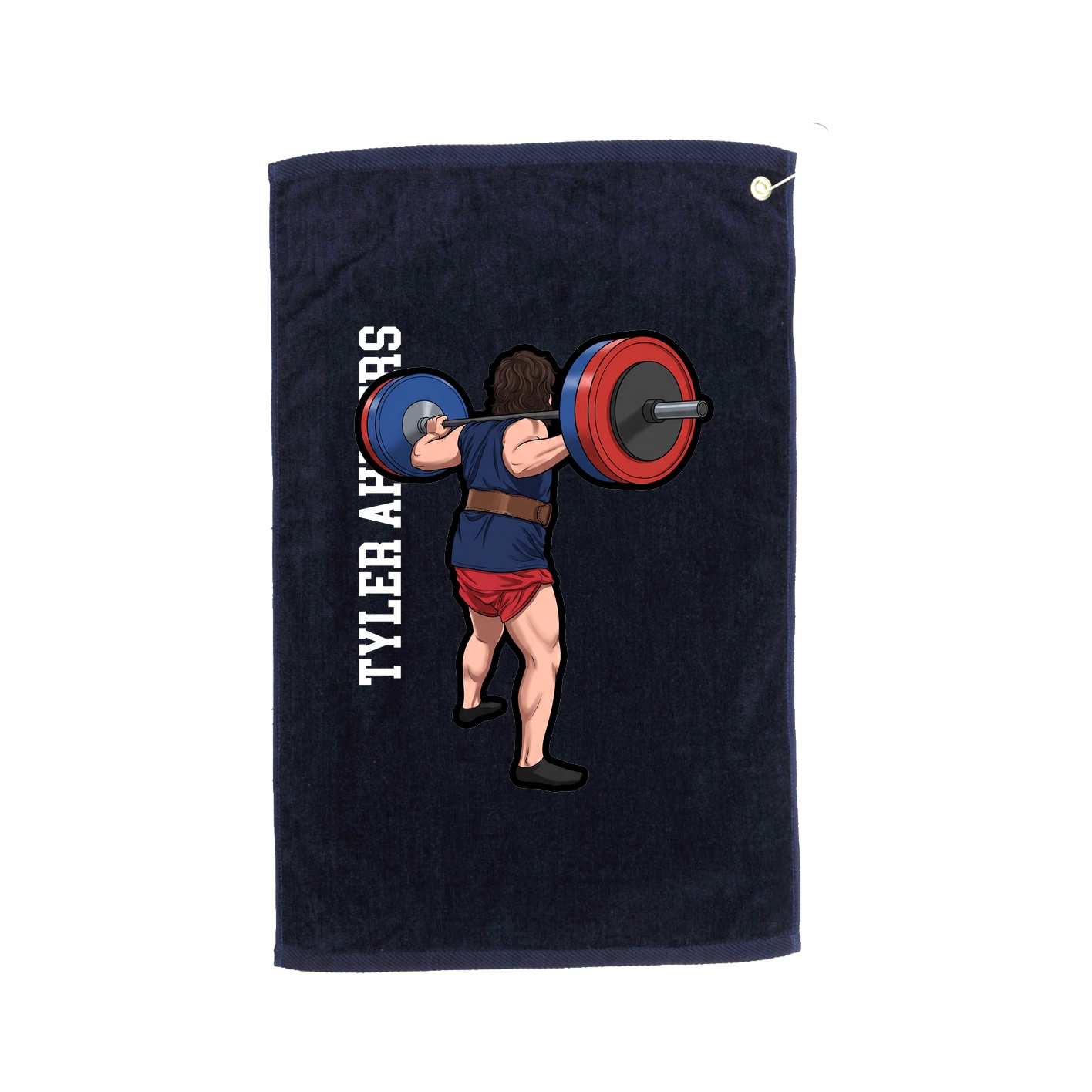 Golf Towel — Name Vertical in Navy