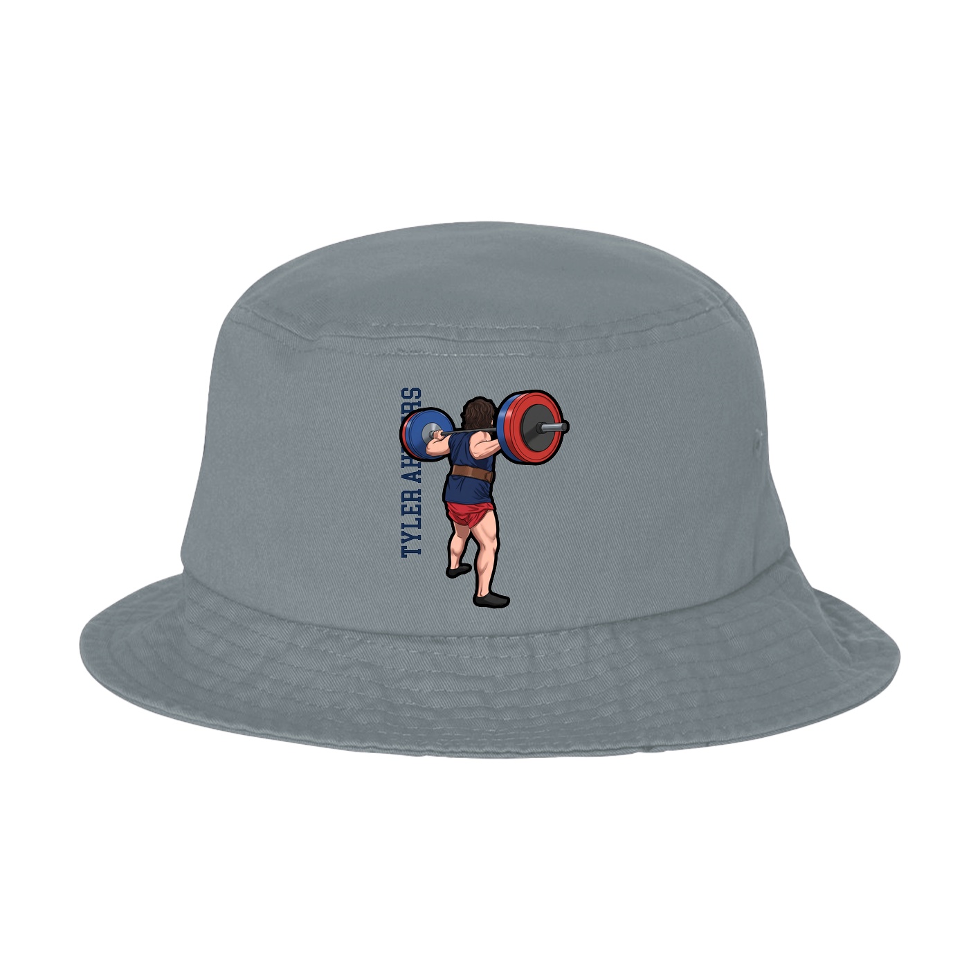 Bucket Cap — Name Vertical in Grey