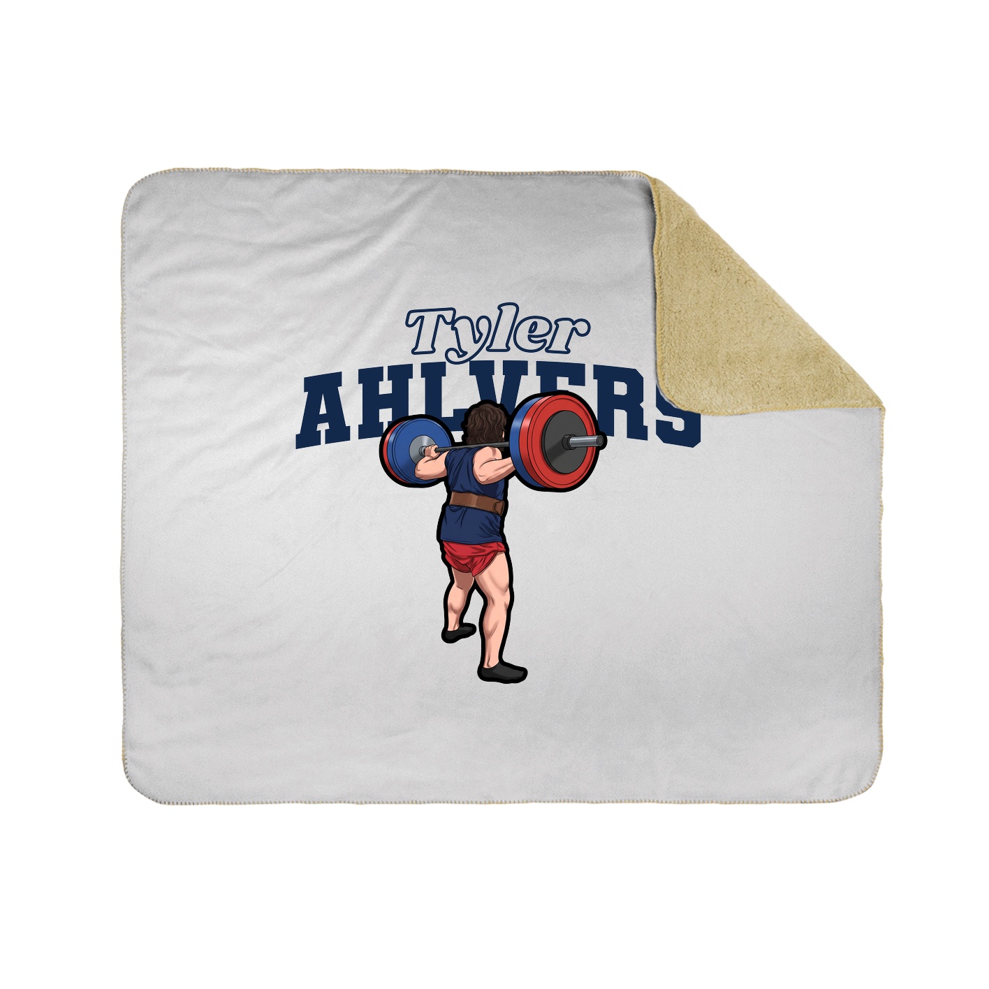 Throw Blanket — Name Arch in White