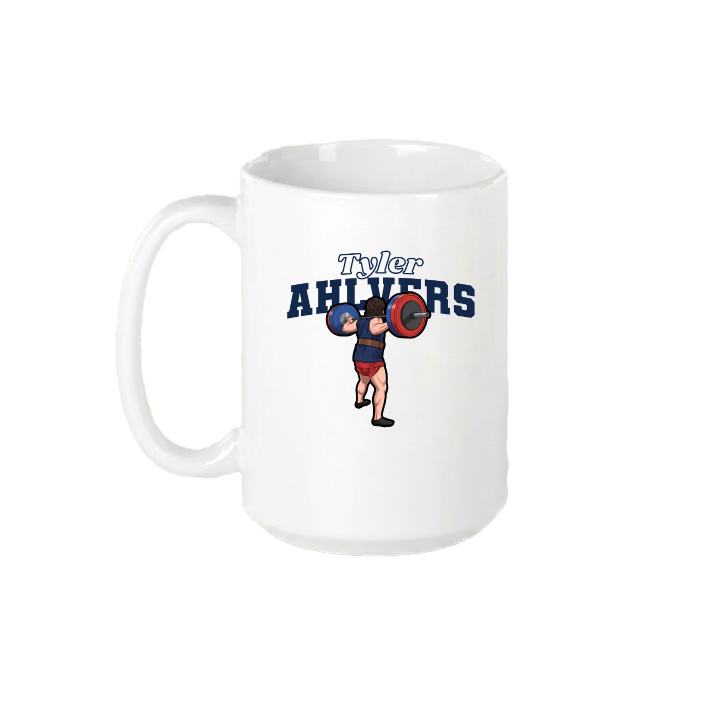 15oz Coffee Mug — Name Arch in White