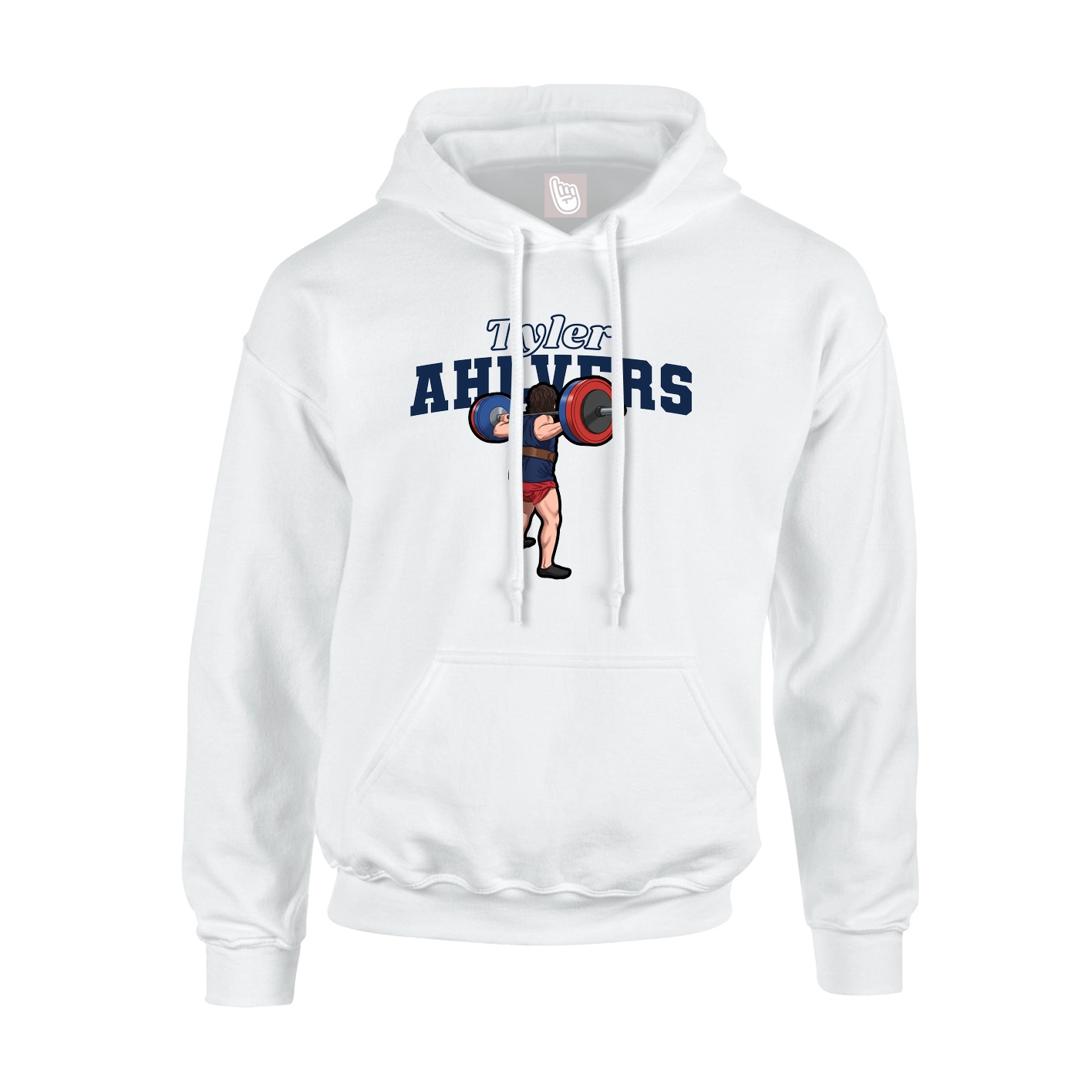 Hoodie — Name Arch in White