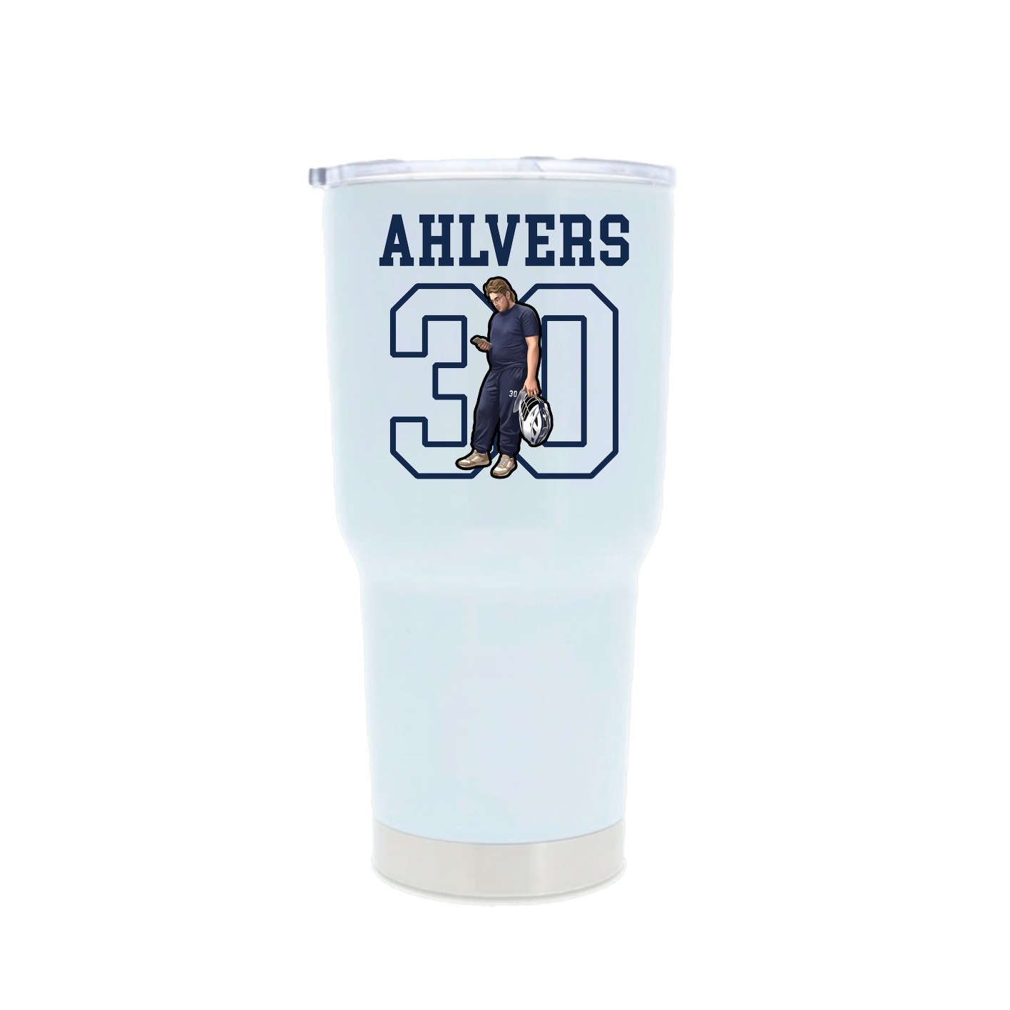 30oz Stainless Steel Tumbler — Shirsey in White