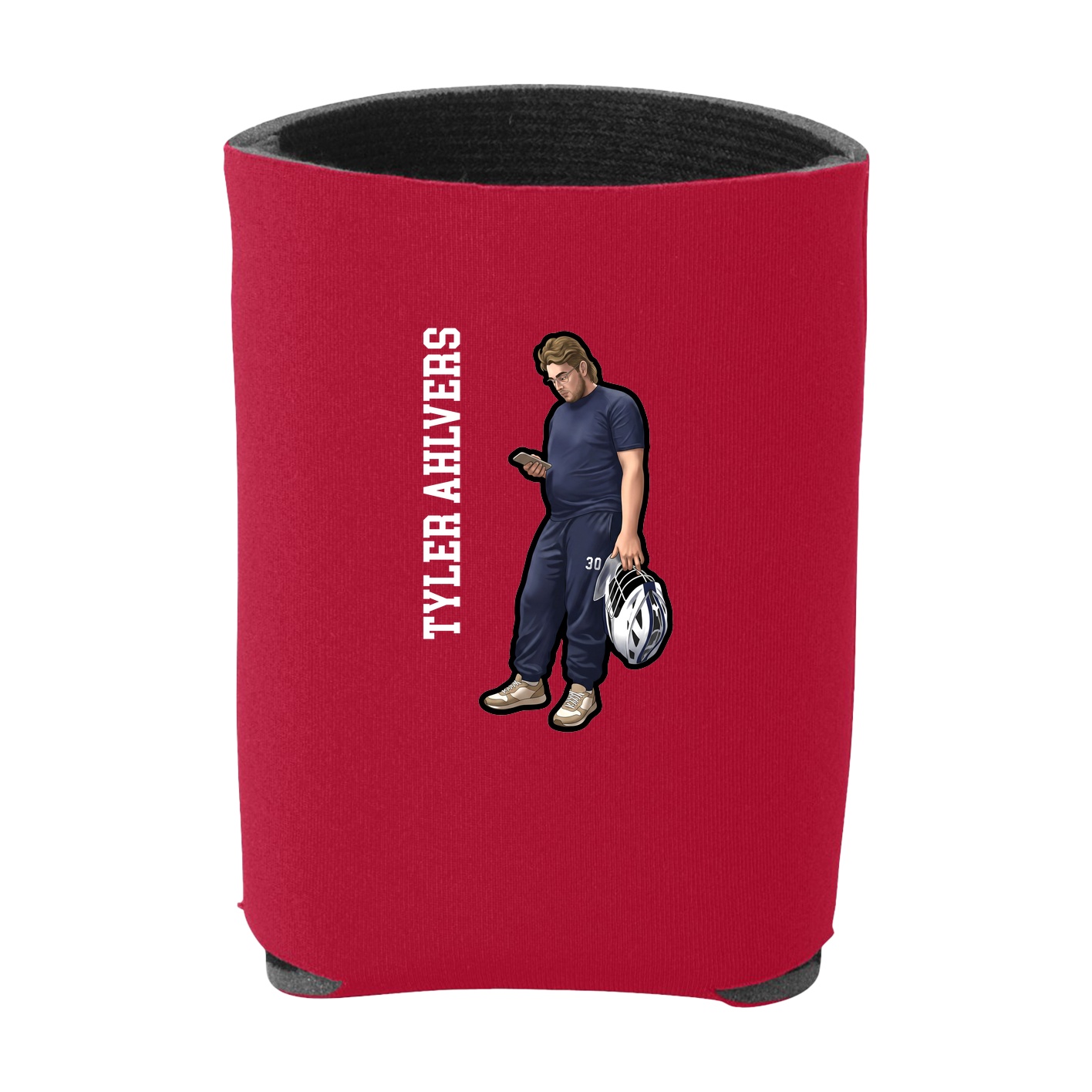 Can Holder — Name Vertical in Red