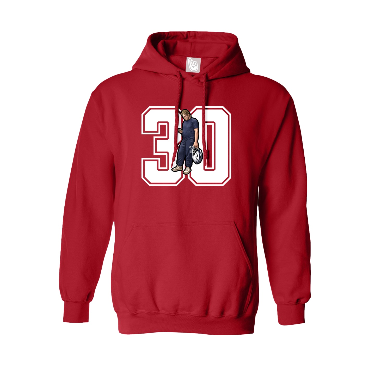 Hoodie — Number in Red