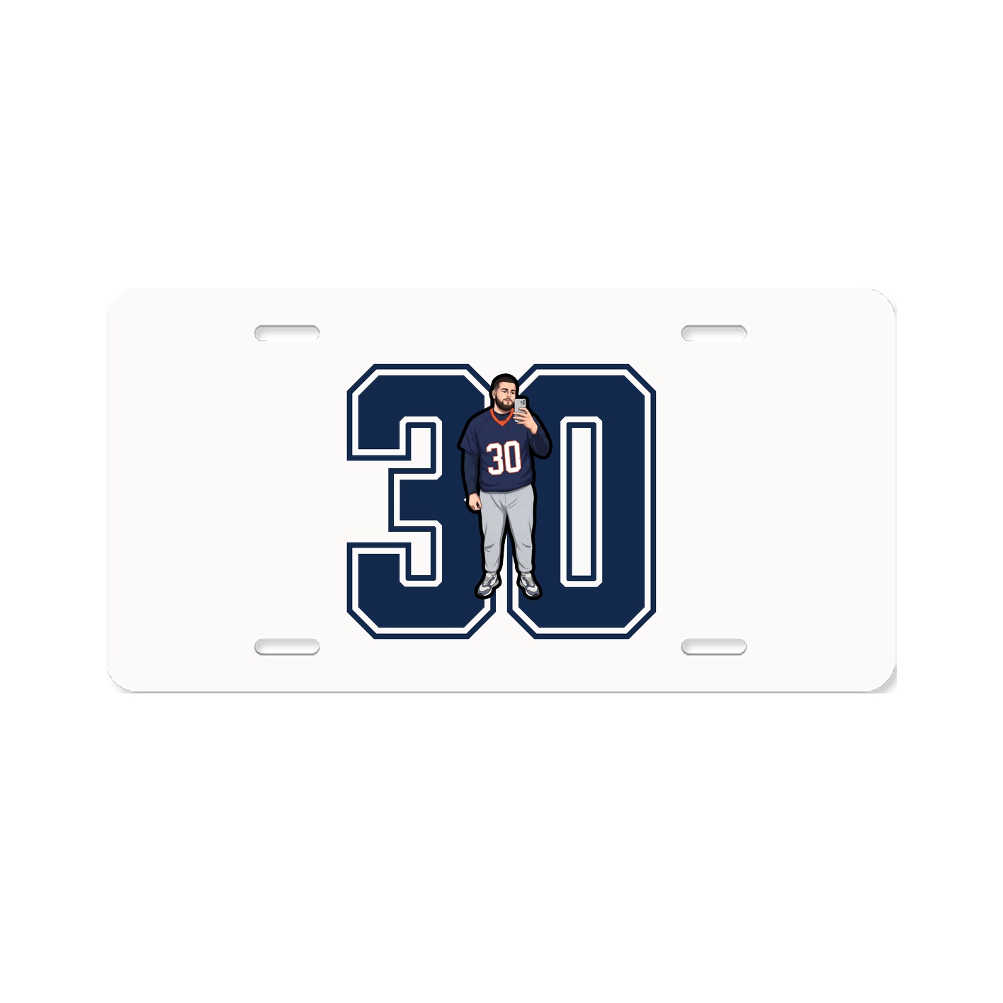 License Plate — Number in Classic