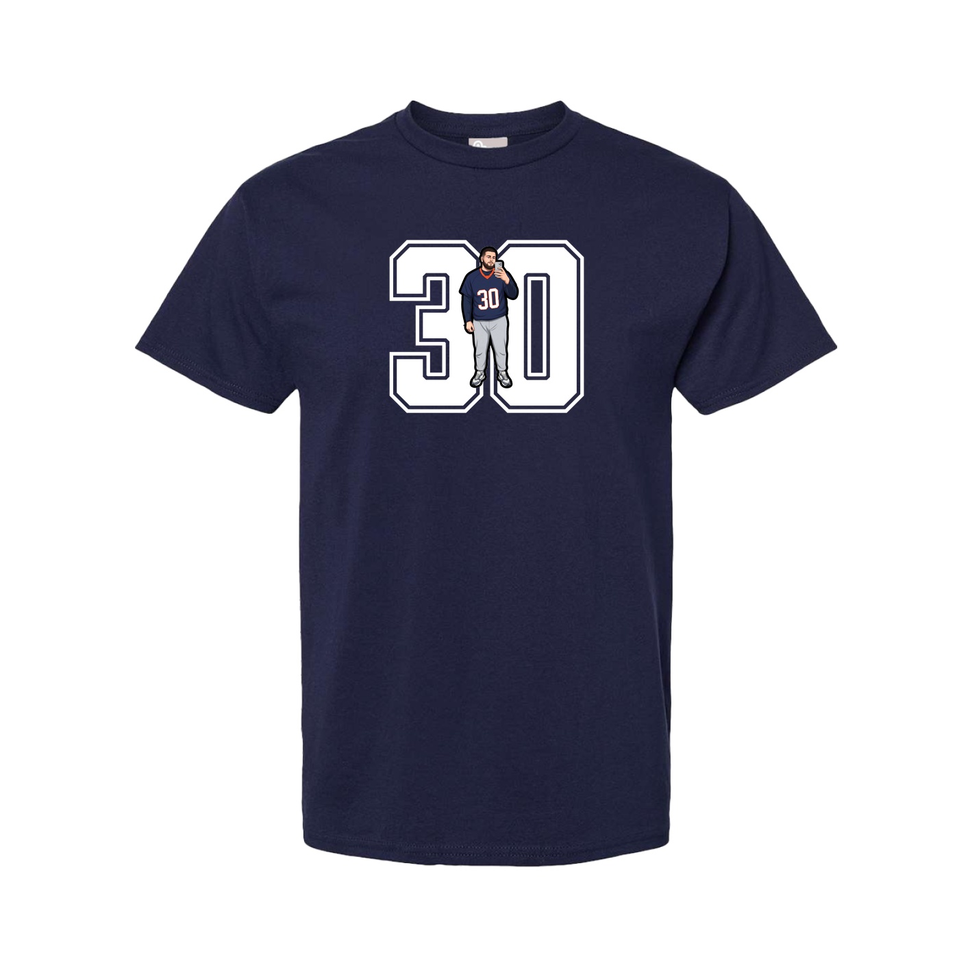 Youth Tee — Number in Navy