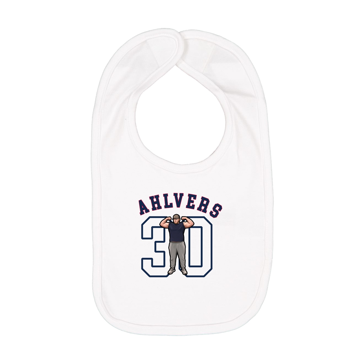 Infant Bib — Shirsey Arch in White
