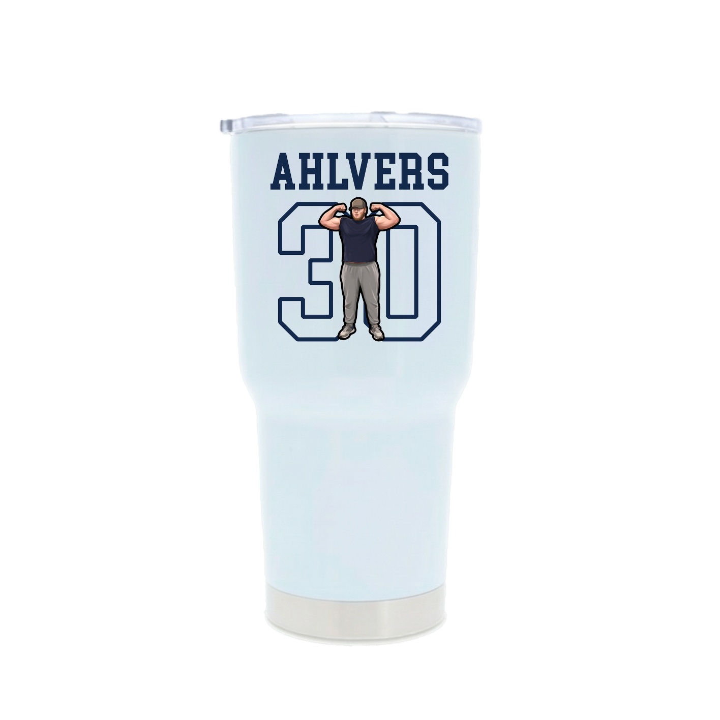 30oz Stainless Steel Tumbler — Shirsey in White