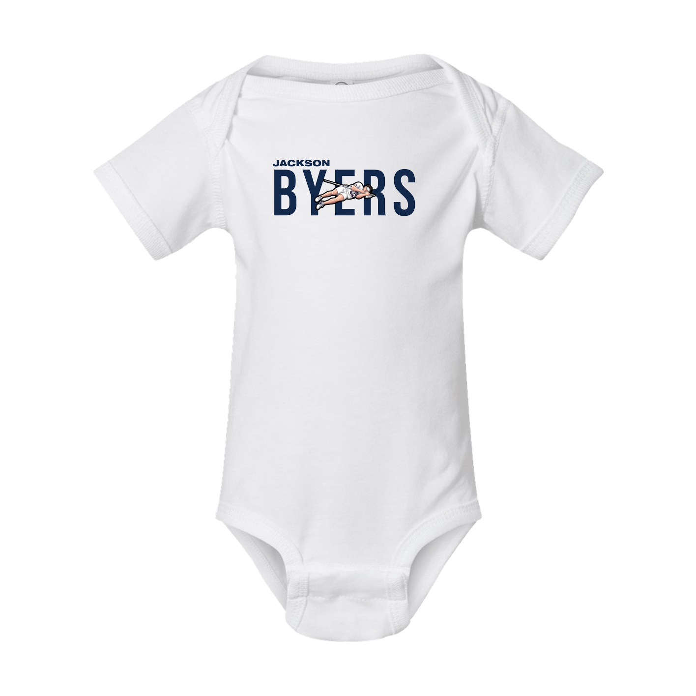 Baby Onesie — Player Name in White