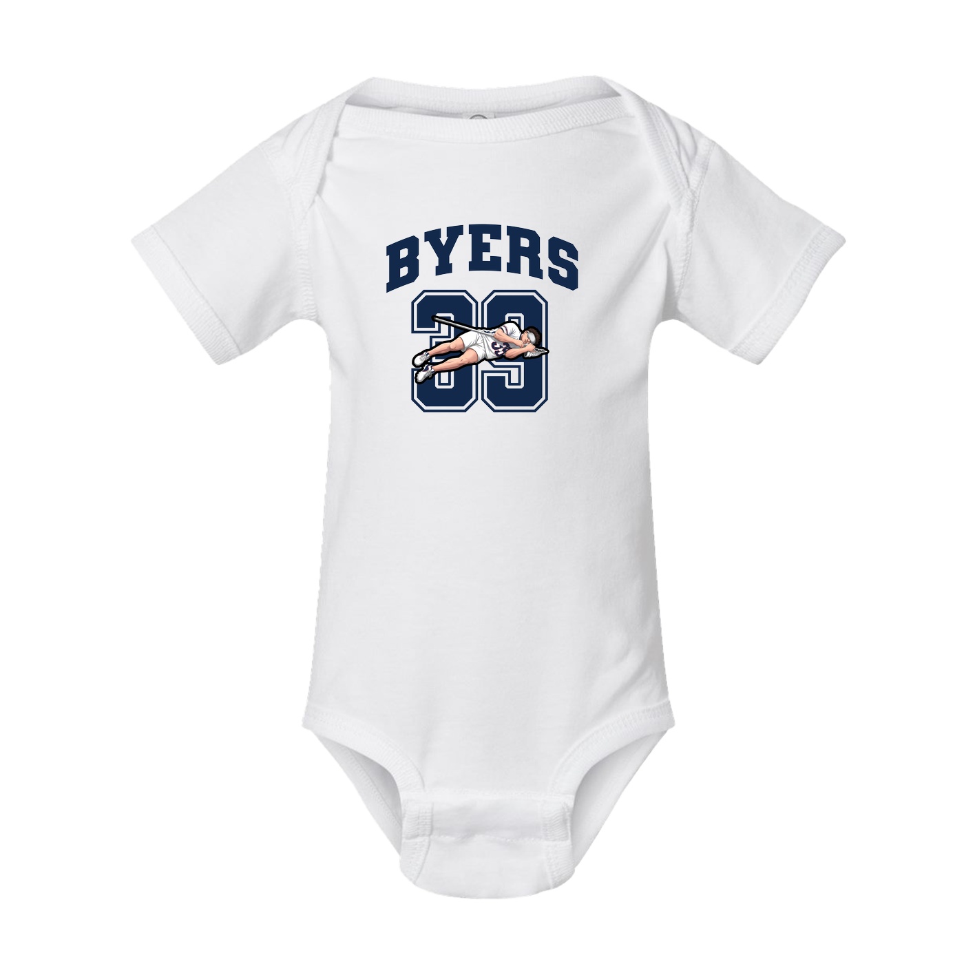 Baby Onesie — Number in White