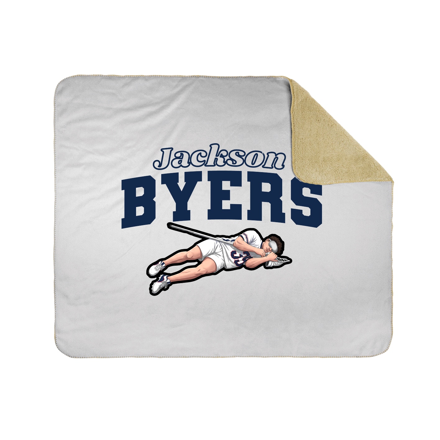 Throw Blanket — Name Arch in White