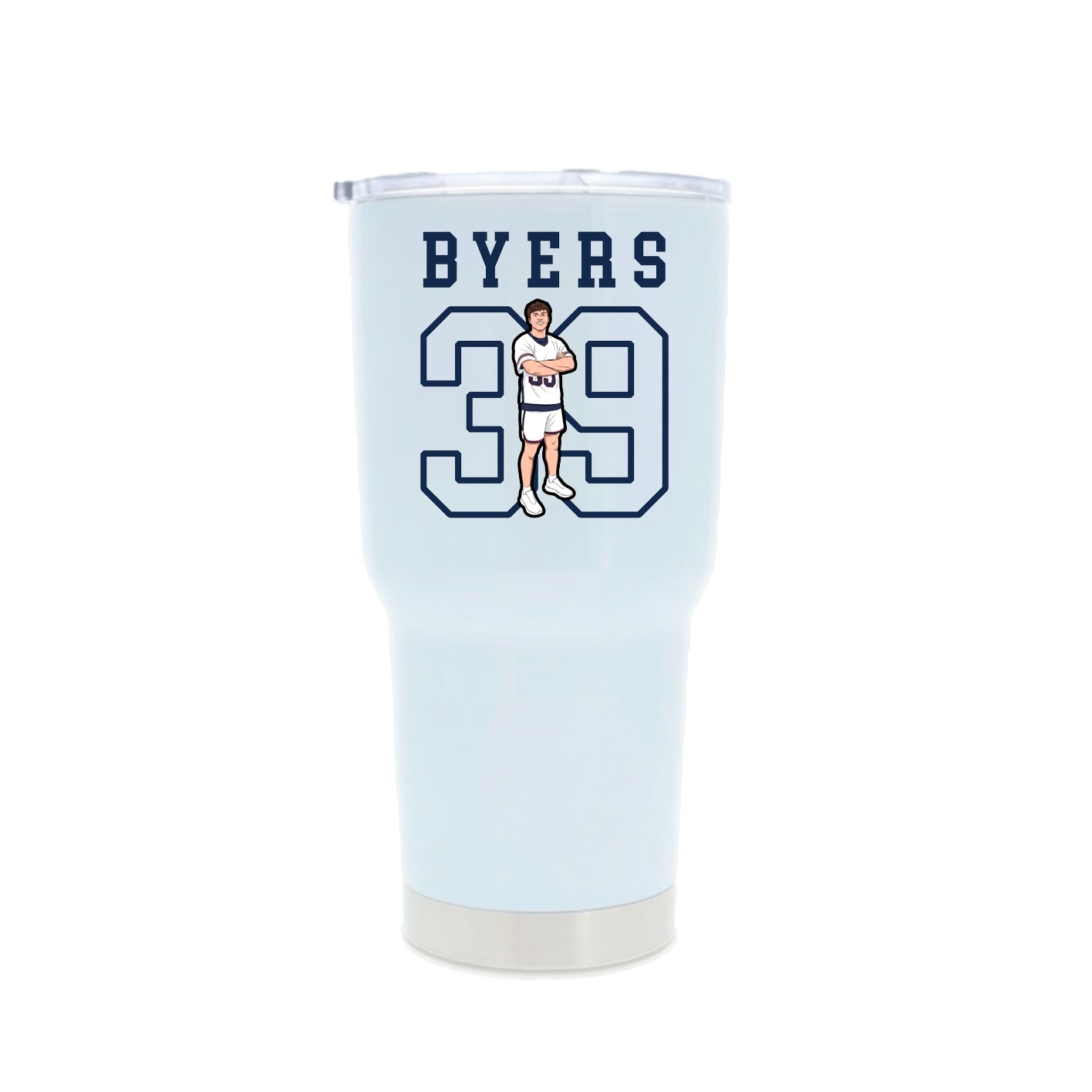 30oz Stainless Steel Tumbler — Shirsey in White