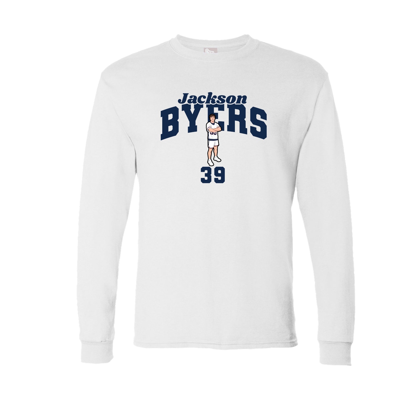 Long Sleeve Tee — Signature Arch in White