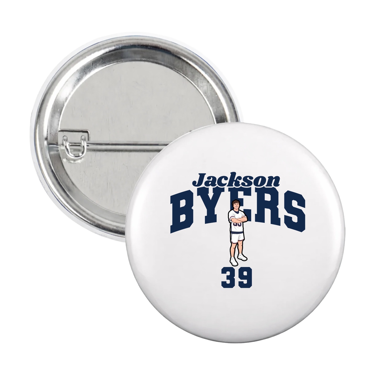 Game Day Button — Signature Arch in White