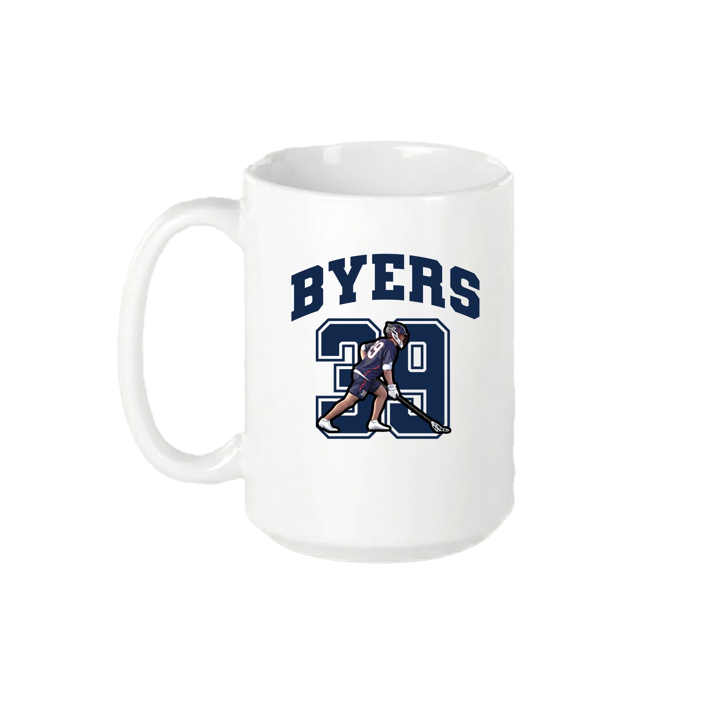 15oz Coffee Mug — Number in White