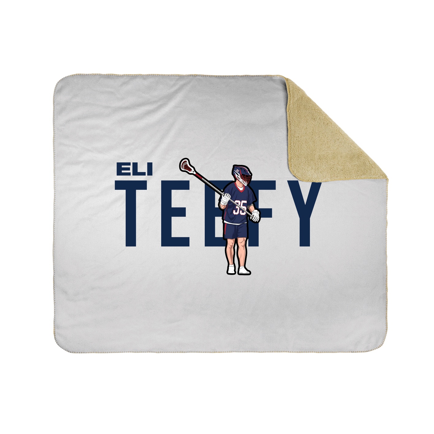 Throw Blanket — Player Name in White