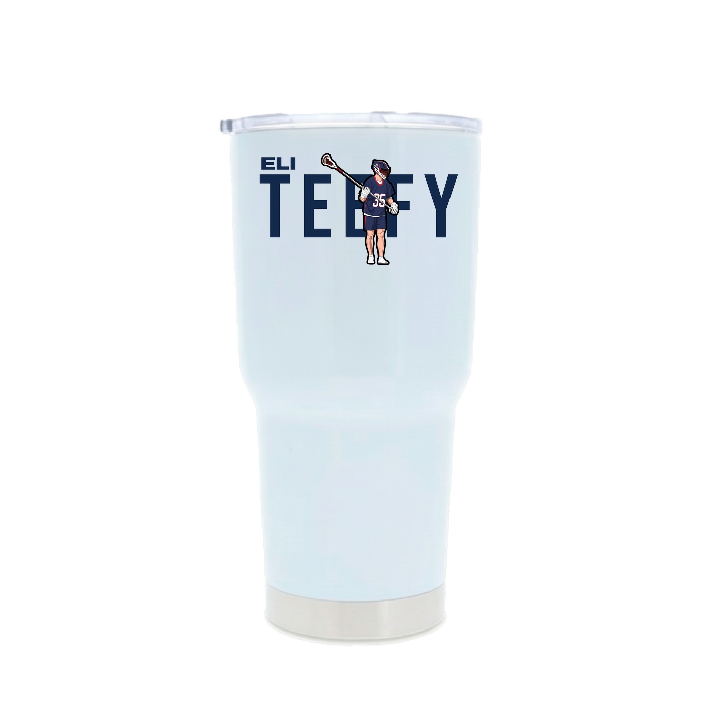 30oz Stainless Steel Tumbler — Player Name in White