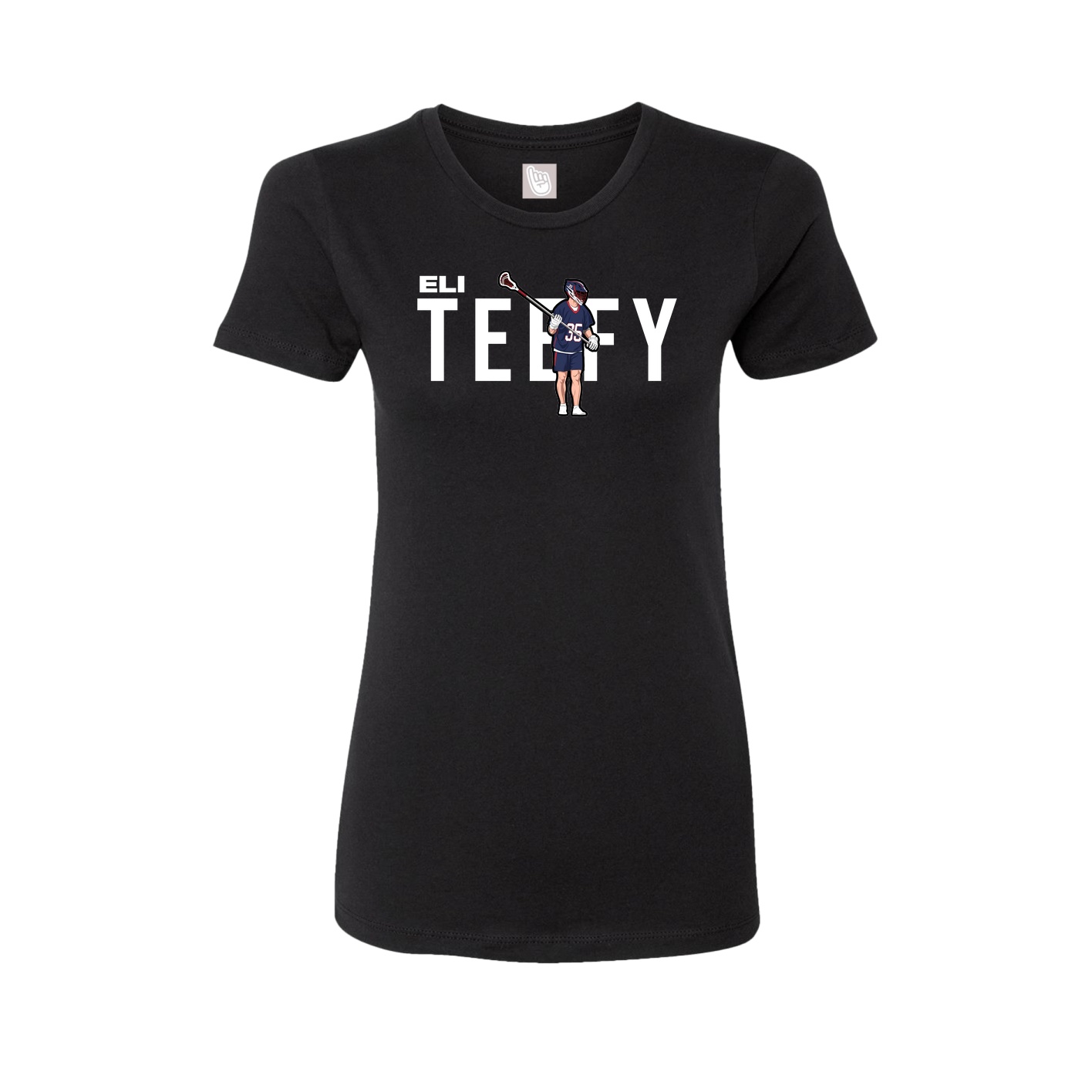 Fitted Women's Tee — Player Name in Black