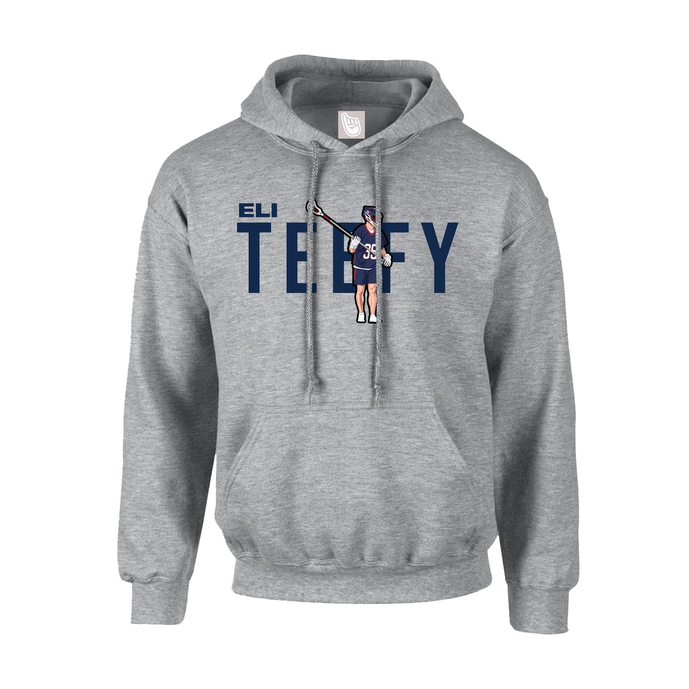 Hoodie — Player Name in Grey