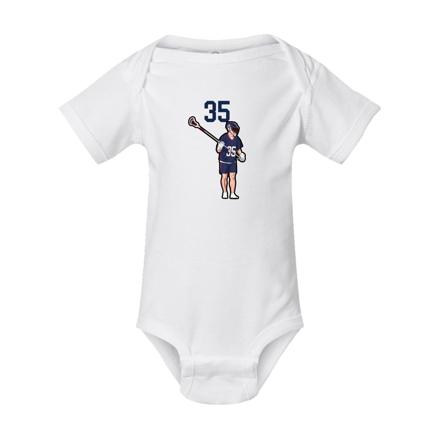 Baby Onesie — Number Top in White