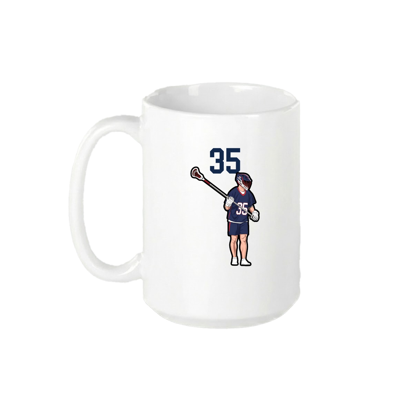 15oz Coffee Mug — Number Top in White