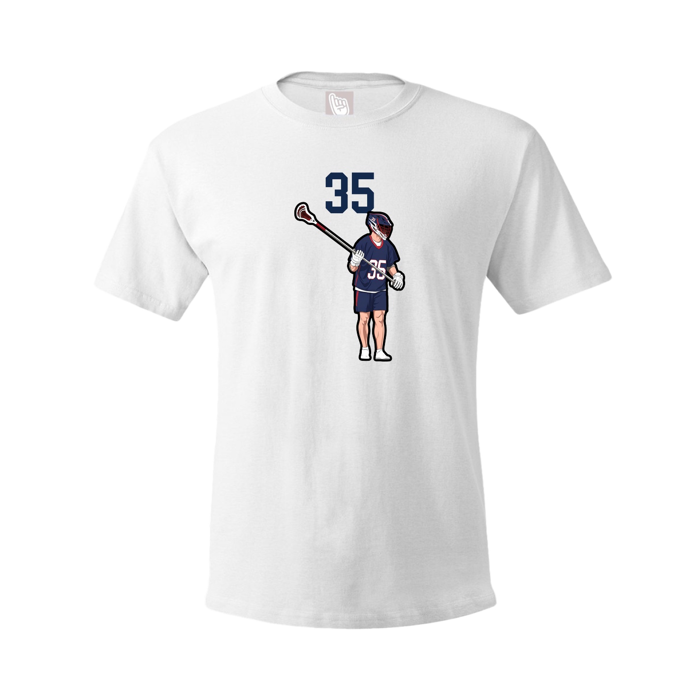 Youth Tee — Number Top in White