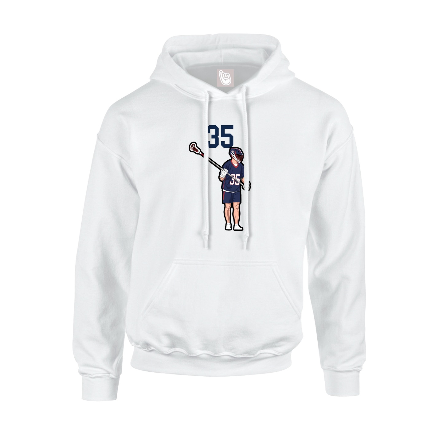 Hoodie — Number Top in White