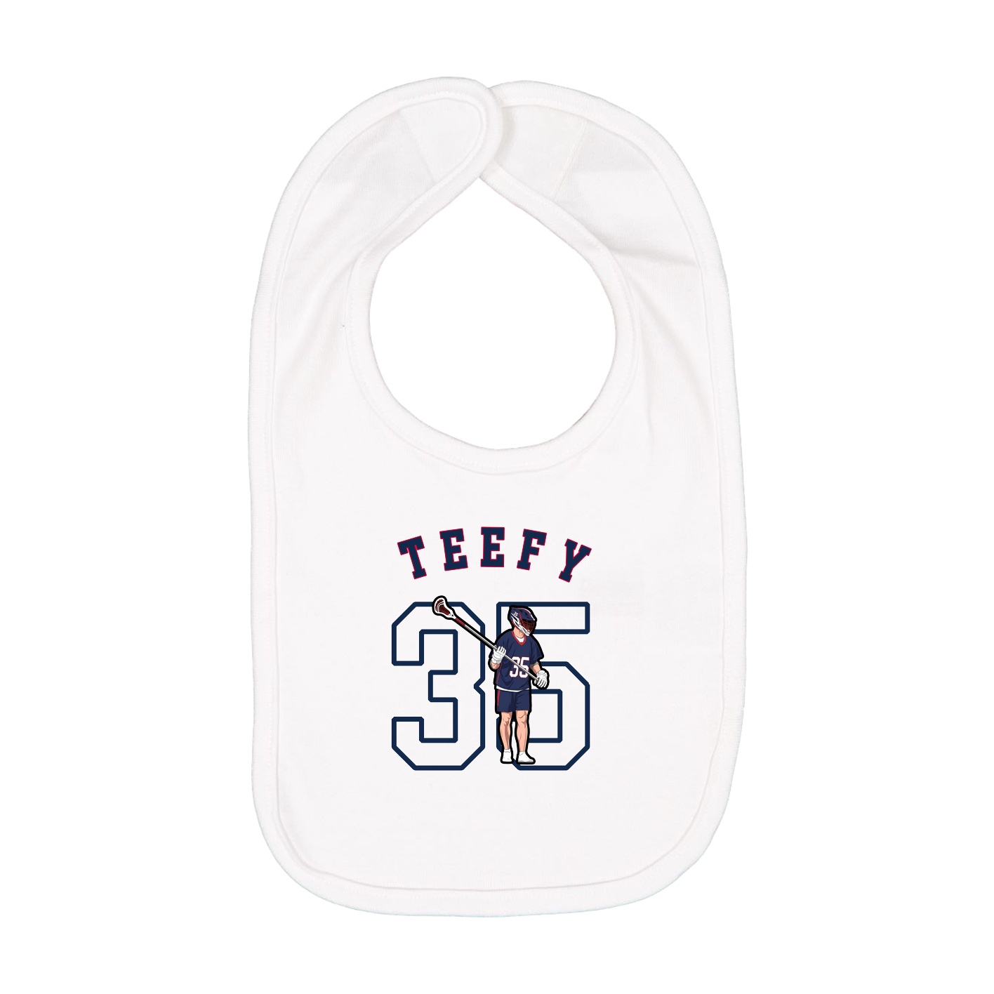 Infant Bib — Shirsey Arch in White